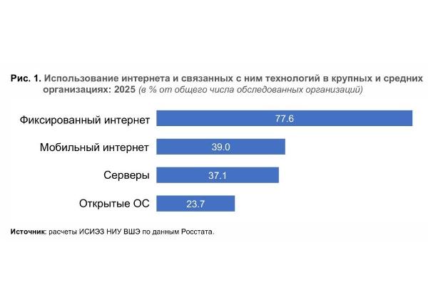 Использование цифровых технологий организациями в 2025 году Использование цифровых технологий организациями в 2025 году